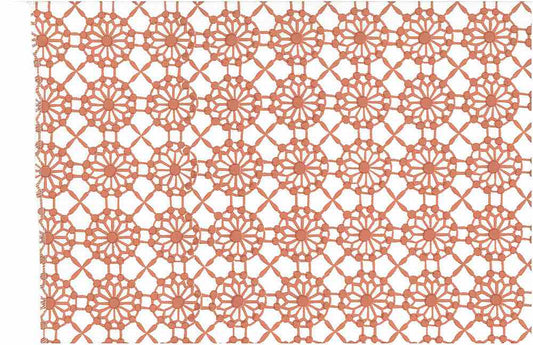 MAHAL PRINT - CORAL/WHITE