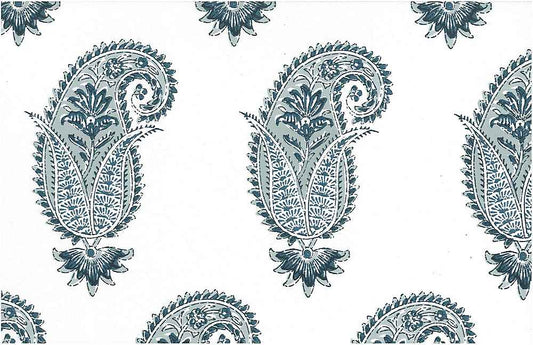 ANTIQUE PAISLEY PRINT - WEDGEWOOD/WHITE