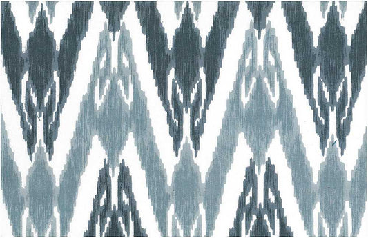 NEW UZBEK IKAT PRINT - SKY/INDIGO/WHITE