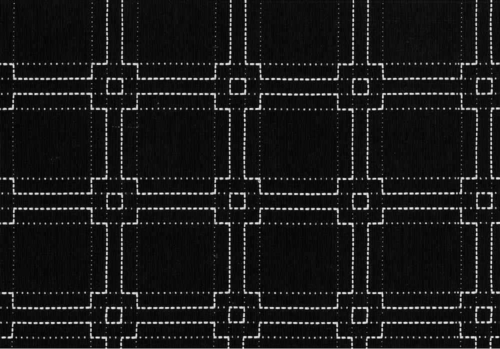 SQUARE STITCH - WHITE ON BLACK