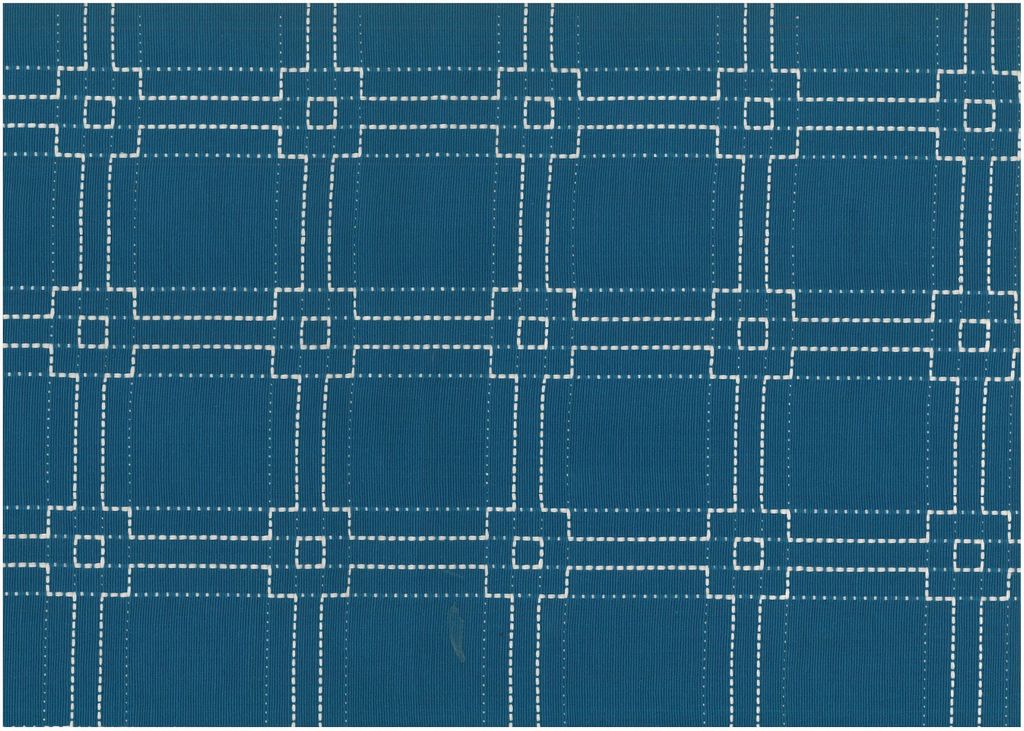 SQUARE STITCH - WHITE ON BLUE