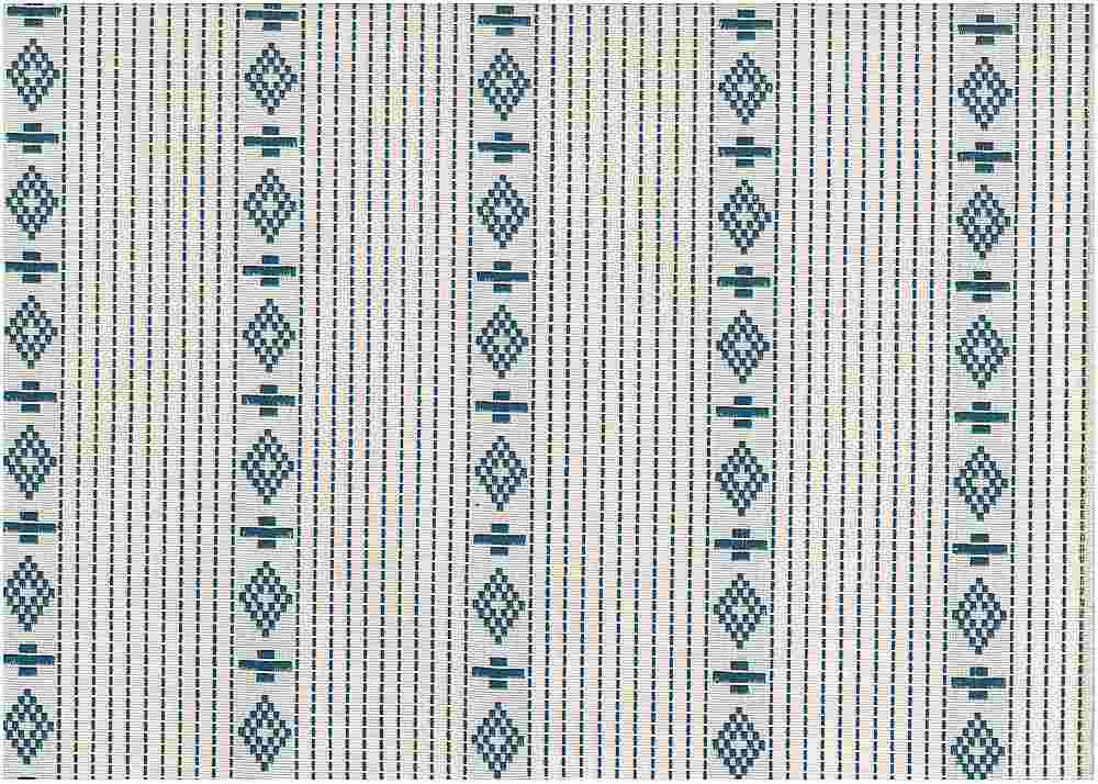 HOPI STRIPE - BLUE ON WHITE