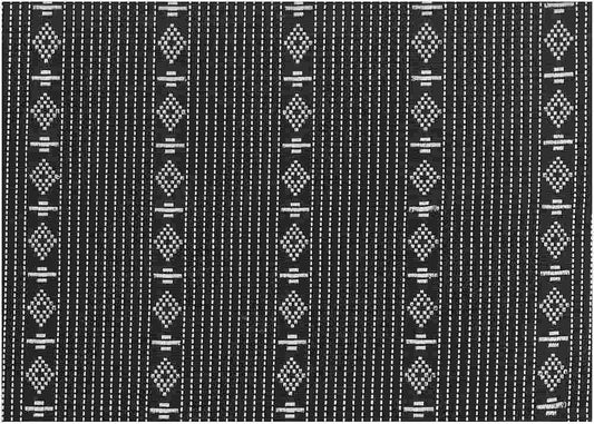 HOPI STRIPE - WHITE ON BLACK