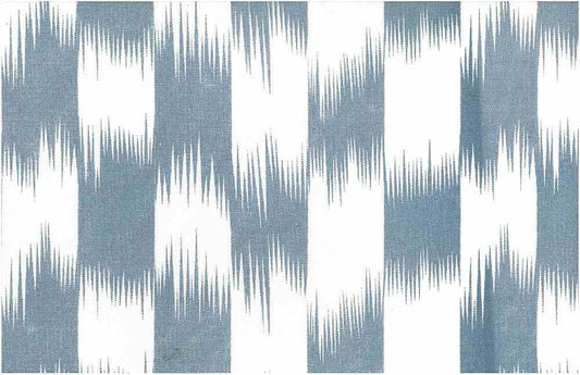 BRUSHSTROKE IKAT PRINT - DENIM/WHITE