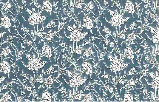 WILDFLOWER PRINT - VINTAGE BLUE/WHITE