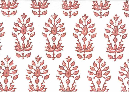 TREE PRINT - TEAROSE/WHITE