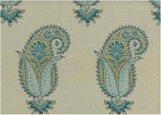ANTIQUE PAISLEY PRINT - SPRING/FLAX