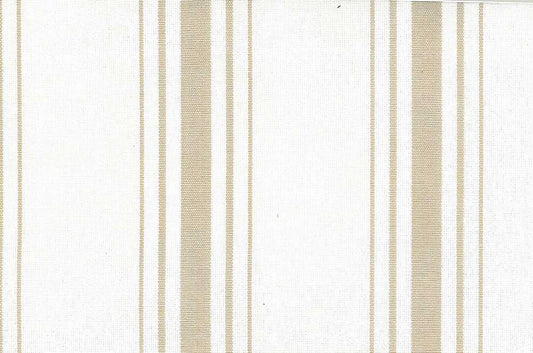 HARBOR STRIPE - TAN ON WHITE