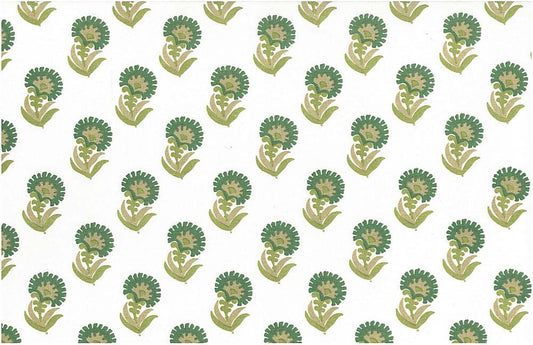 PURU PRINT - GREENS/WHITE