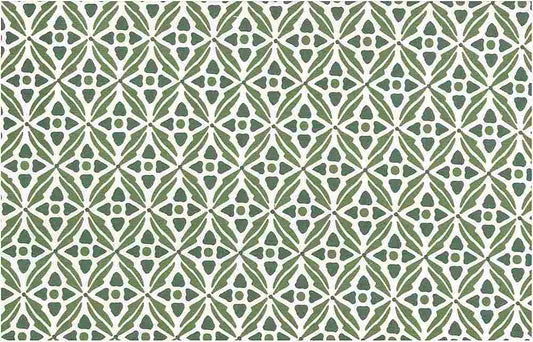 FEZ PRINT - GREENS/WHITE