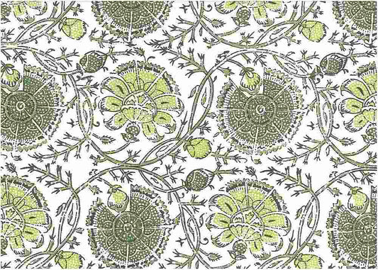 KOCHI PRINT - FOLIAGE/WHITE