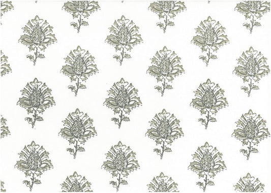 GULMARG PRINT - FLAX/WHT