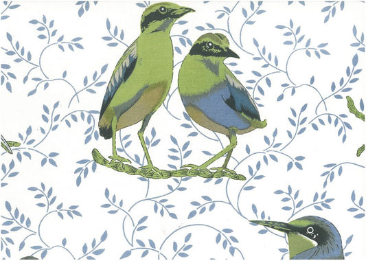 BIRD PRINT - GREEN/MULTI/LW