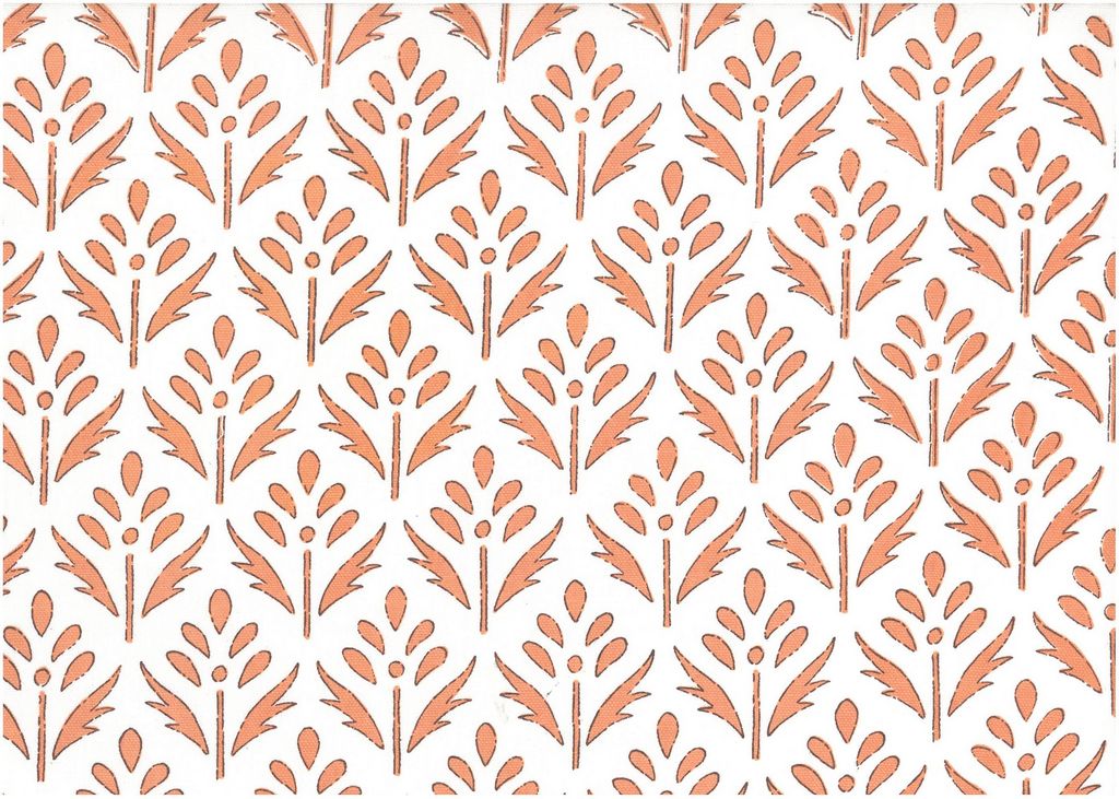 FEATHER PRINT - DK CORAL/LW