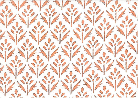 FEATHER PRINT - DK CORAL/LW