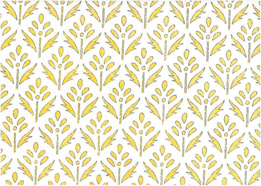 FEATHER PRINT - MAIZE/LW