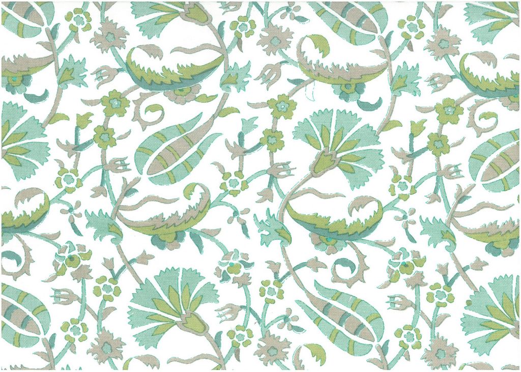 BOLU PRINT - AQUA/OLIVE