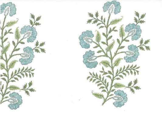 GARDENIA PRINT - BABY BLUE/LW