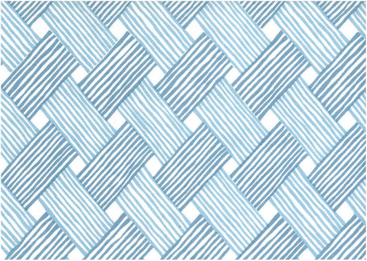 WICKERWEAVE PRINT - TWO BLUES